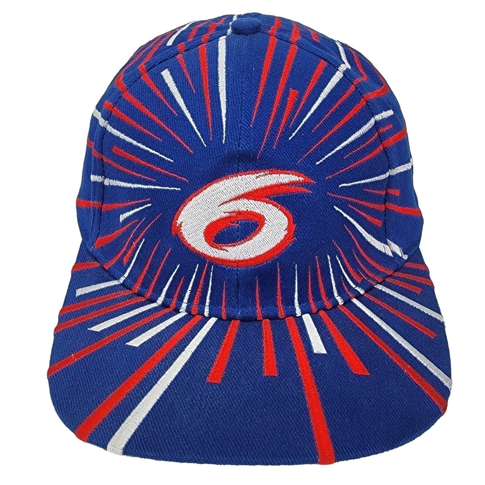 Mark Martin #6 Valvoline Racing NASCAR Hat OSFA Blue Red White Sunburst Vintage